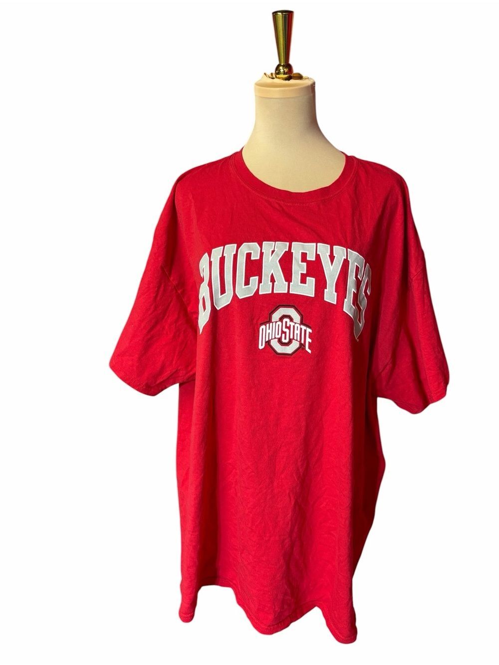 Ohio State Buckeyes Red Graphic T-Shirt Hanes Adult 2X NCAA Football Tee